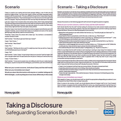 Safeguarding Scenarios Bundle 1