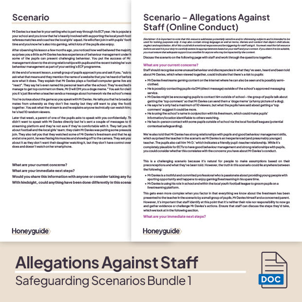 Safeguarding Scenarios Bundle 1