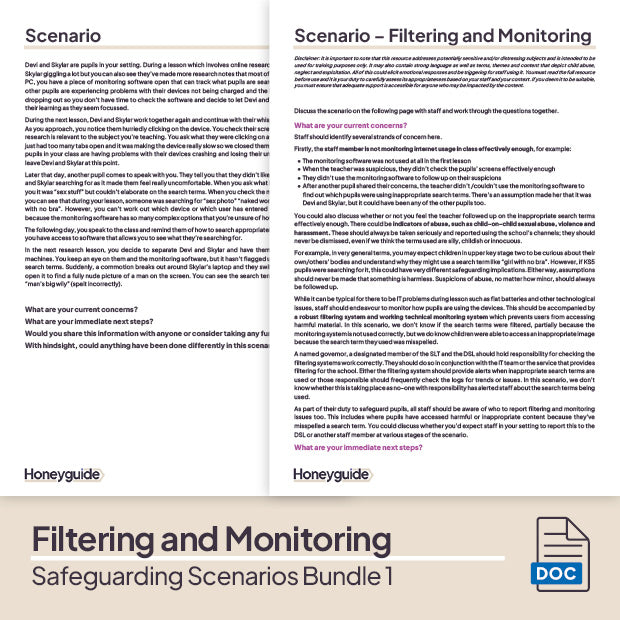 Safeguarding Scenarios Bundle 1