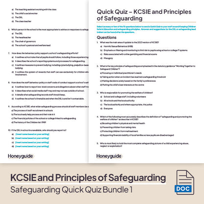 Safeguarding Quick Quiz Bundle 1