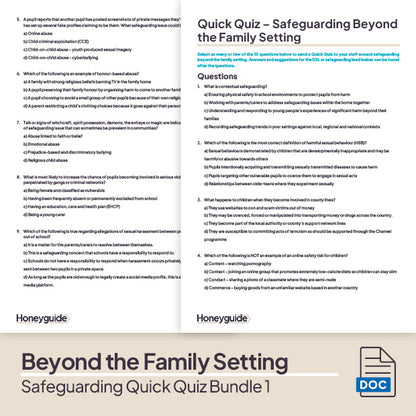 Safeguarding Quick Quiz Bundle 1