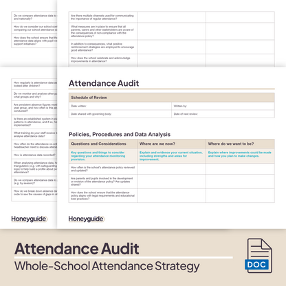 Attendance Champion: Whole-School Strategy and Audit Bundle