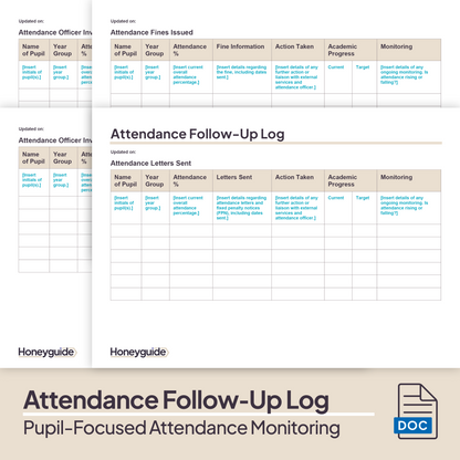 Attendance Champion: Monitoring and Pupil-Focused Planning Bundle