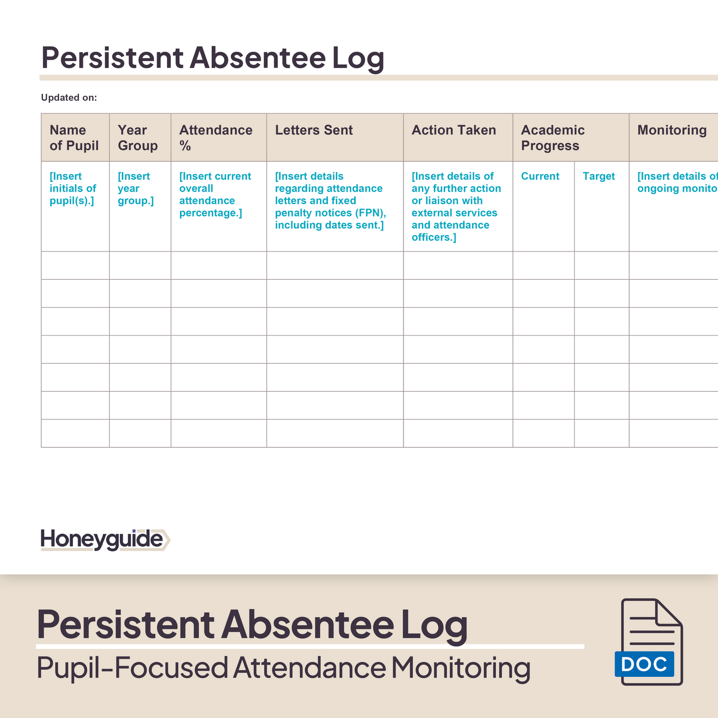 Attendance Champion: Monitoring and Pupil-Focused Planning Bundle