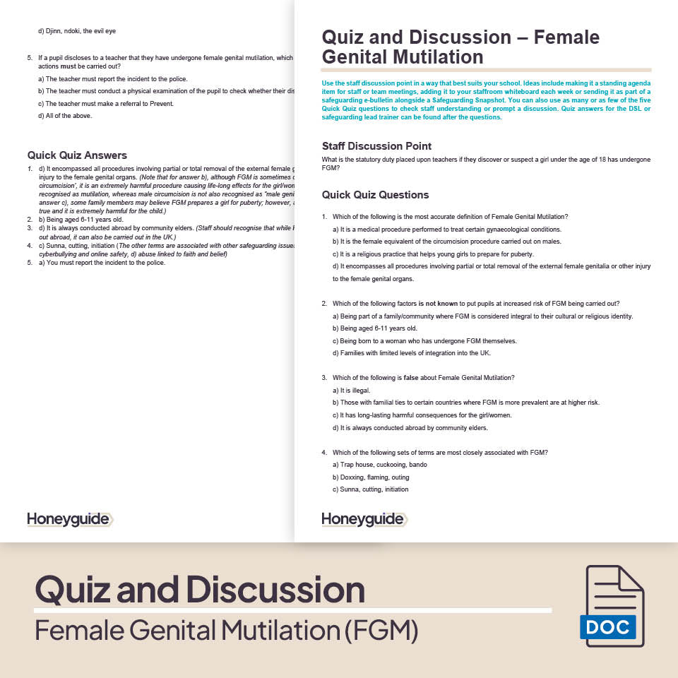 Female Genital Mutilation: Safeguarding Training Bundle