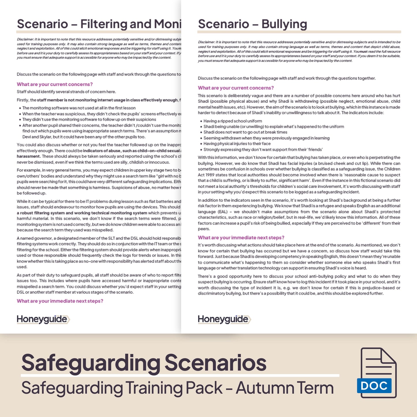 Safeguarding Training Pack - Autumn Term