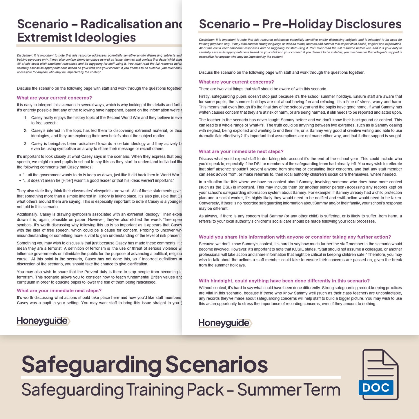 Safeguarding Training Pack - Summer Term