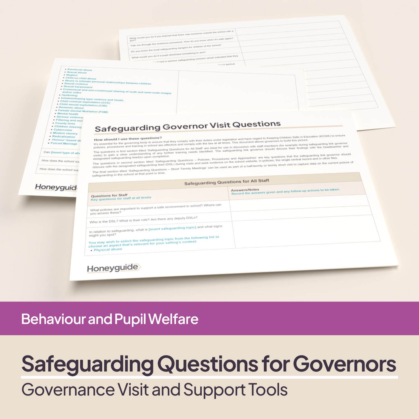 Safeguarding Questions for Governor Visits