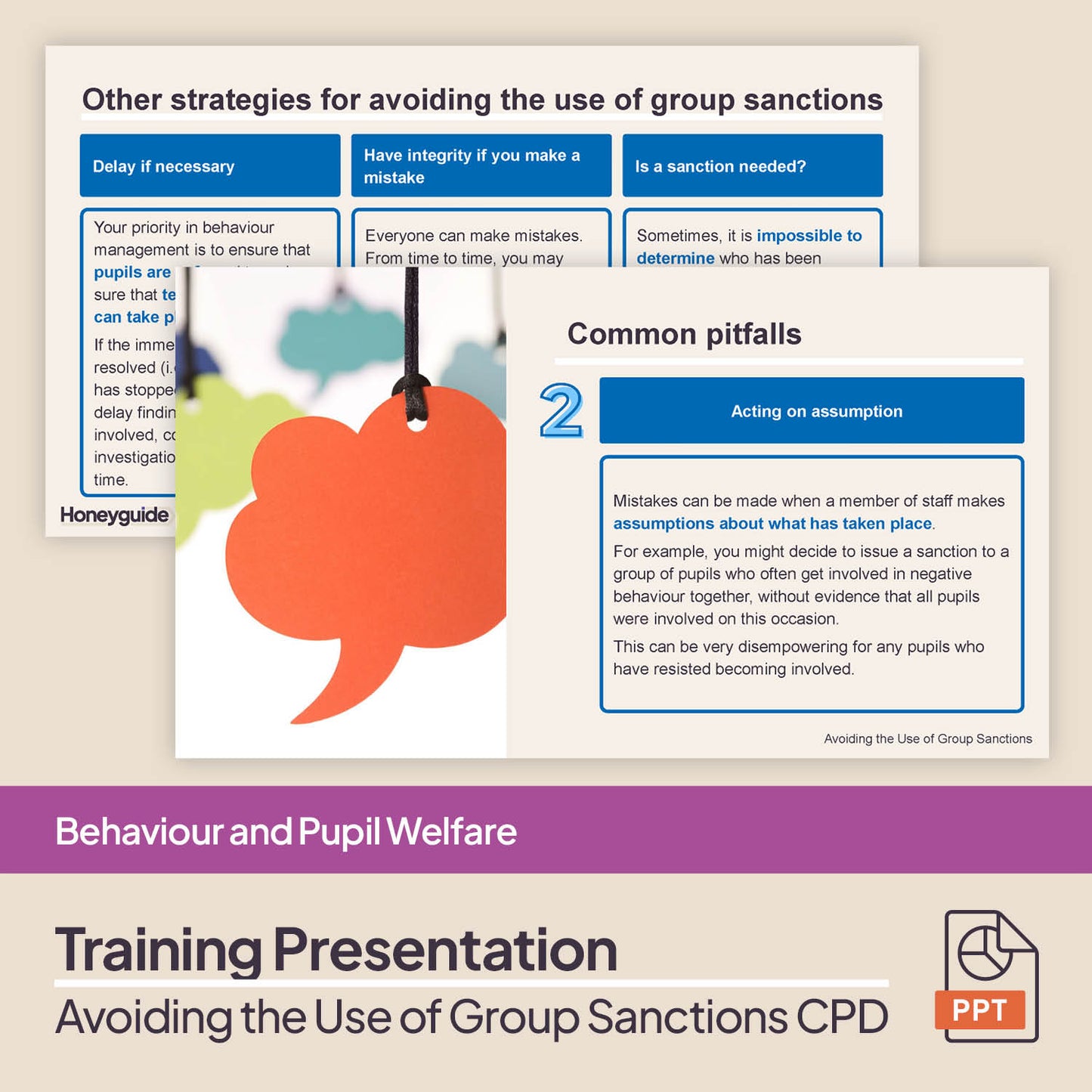 Avoiding the Use of Group Sanctions: CPD Training Bundle