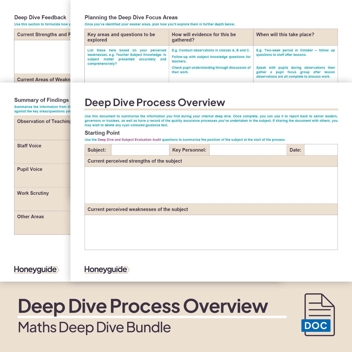 Maths Deep Dive and Subject Knowledge Bundle by Honeyguide