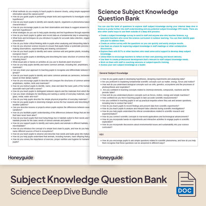 Science Deep Dive and Subject Knowledge Bundle by Honeyguide