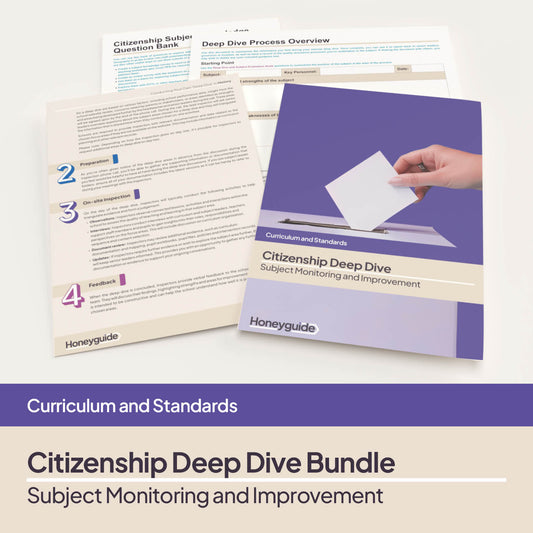 Citizenship Deep Dive and Subject Knowledge Bundle by Honeyguide School Leader Support