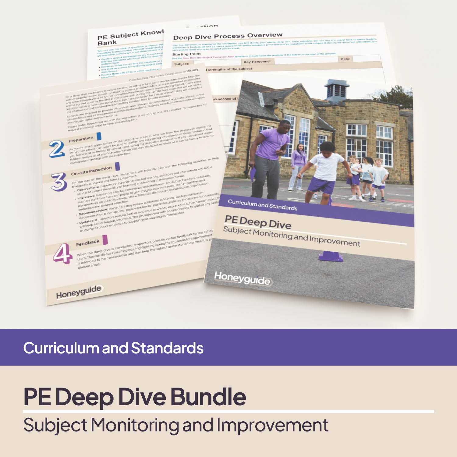 PE Deep Dive and Subject Knowledge Bundle by Honeyguide School Leader Support