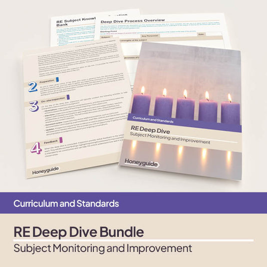 RE Deep Dive and Subject Knowledge Bundle by Honeyguide School Leader Support