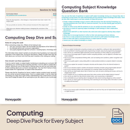 Deep Dive in Every Subject: Full Curriculum Set - Honeyguide School Leader Support