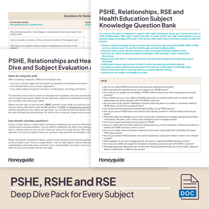 Deep Dive in Every Subject: Full Curriculum Set - Honeyguide School Leader Support