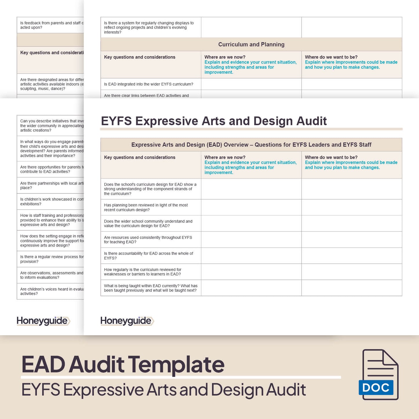 Expressive Arts and Design Audit Pack