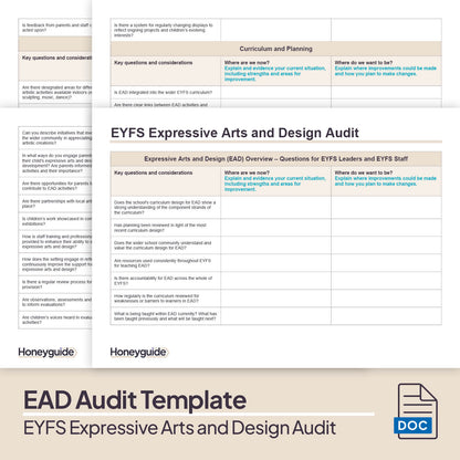 Expressive Arts and Design Audit Pack