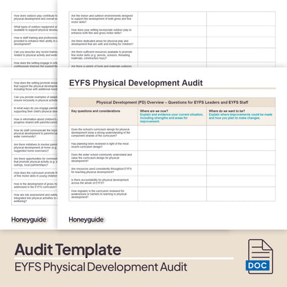 EYFS Physical Development Audit Pack