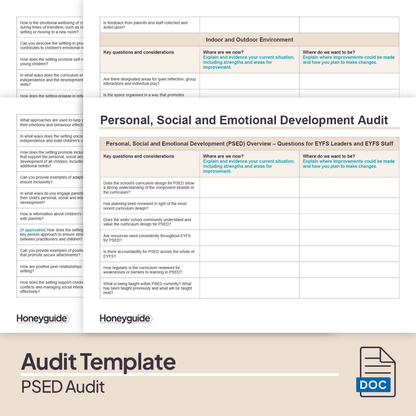 Personal, Social and Emotional Development Audit Pack