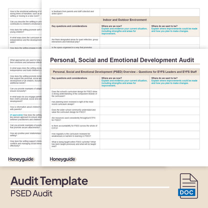 Personal, Social and Emotional Development Audit Pack