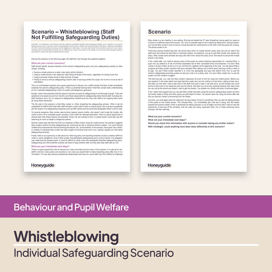 Safeguarding Scenario: Whistleblowing