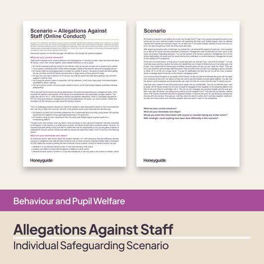 Safeguarding Scenario: Allegations Against Staff