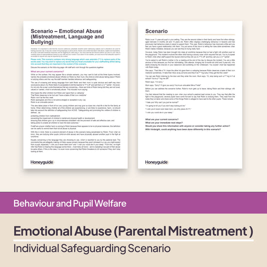 Safeguarding Scenario: Emotional Abuse (Mistreatment, Language Use and Bullying)