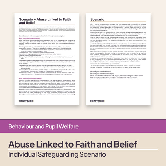 Safeguarding Scenario: Abuse Linked to Faith and Belief