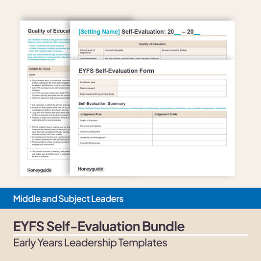 EYFS Self-Evaluation Bundle