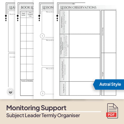Subject Leader Termly Organiser