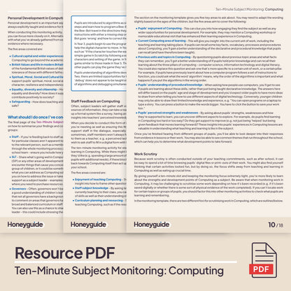 Ten-Minute Subject Monitoring: Primary Computing