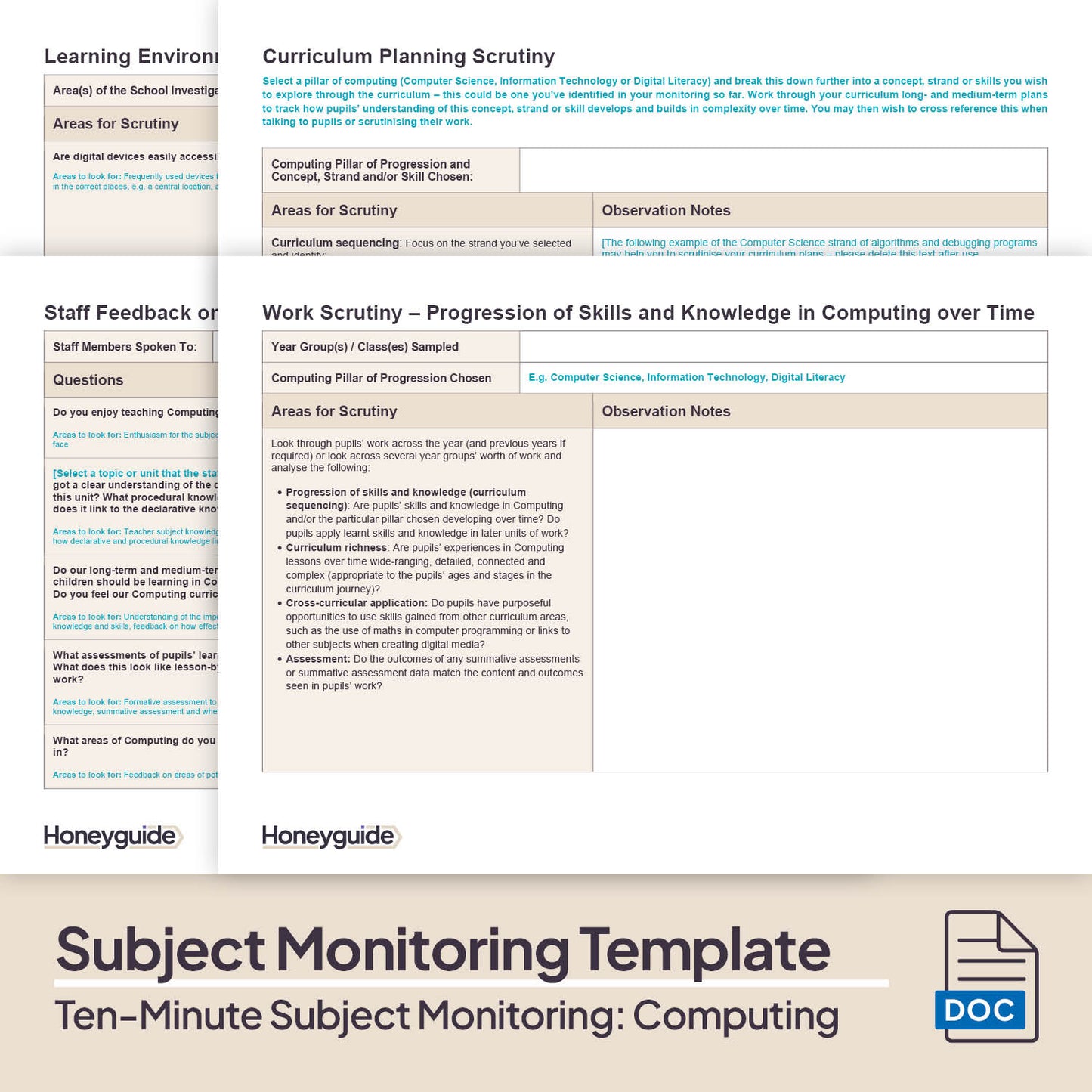 Ten-Minute Subject Monitoring: Primary Computing