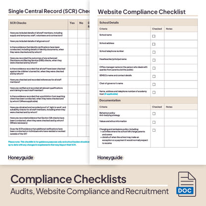 Audits, Website Compliance and Recruitment Pack