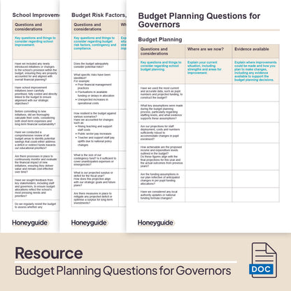 Budget Planning Questions for Governors