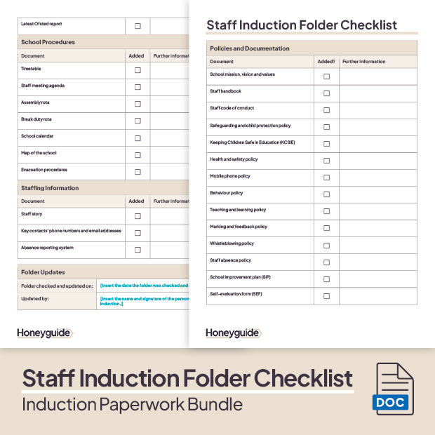 Induction Paperwork Bundle