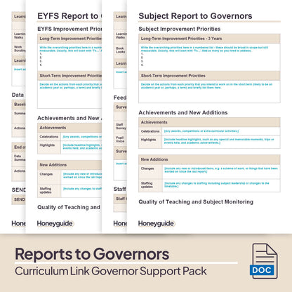 Curriculum Link Governor Support Pack