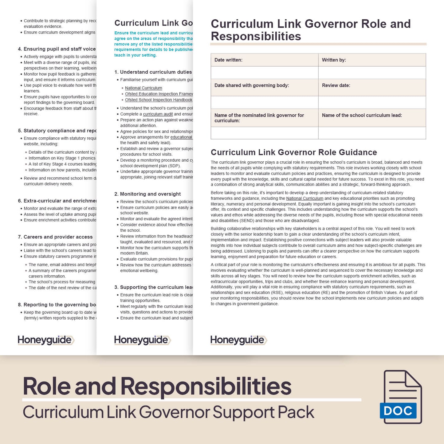 Curriculum Link Governor Support Pack