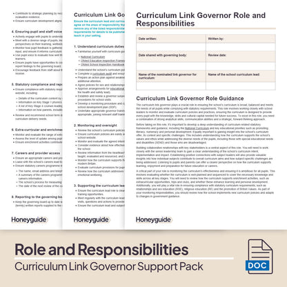 Curriculum Link Governor Support Pack