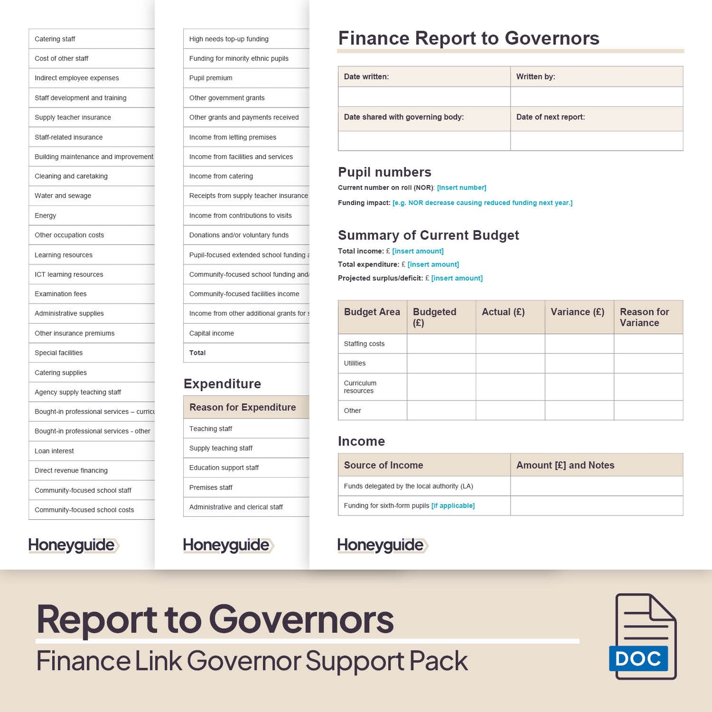 Finance Link Governor Support Pack