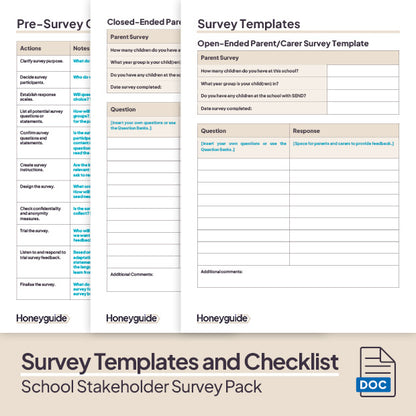 Parent and School Stakeholder Survey Pack