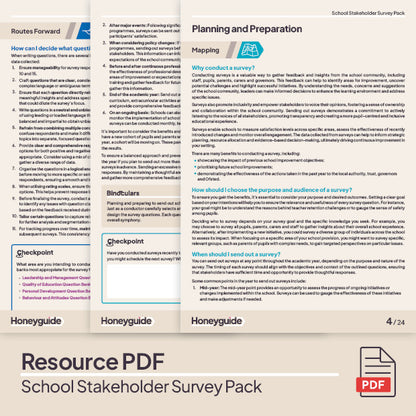 Parent and School Stakeholder Survey Pack