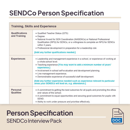 SENDCo Interview Pack