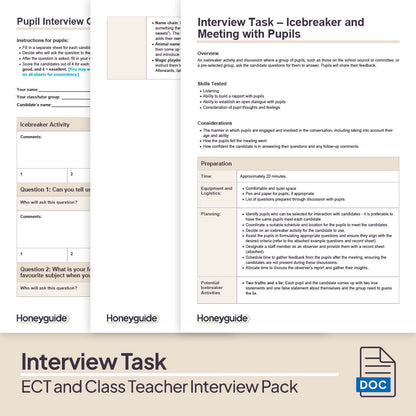 ECT and Class Teacher Interview Pack