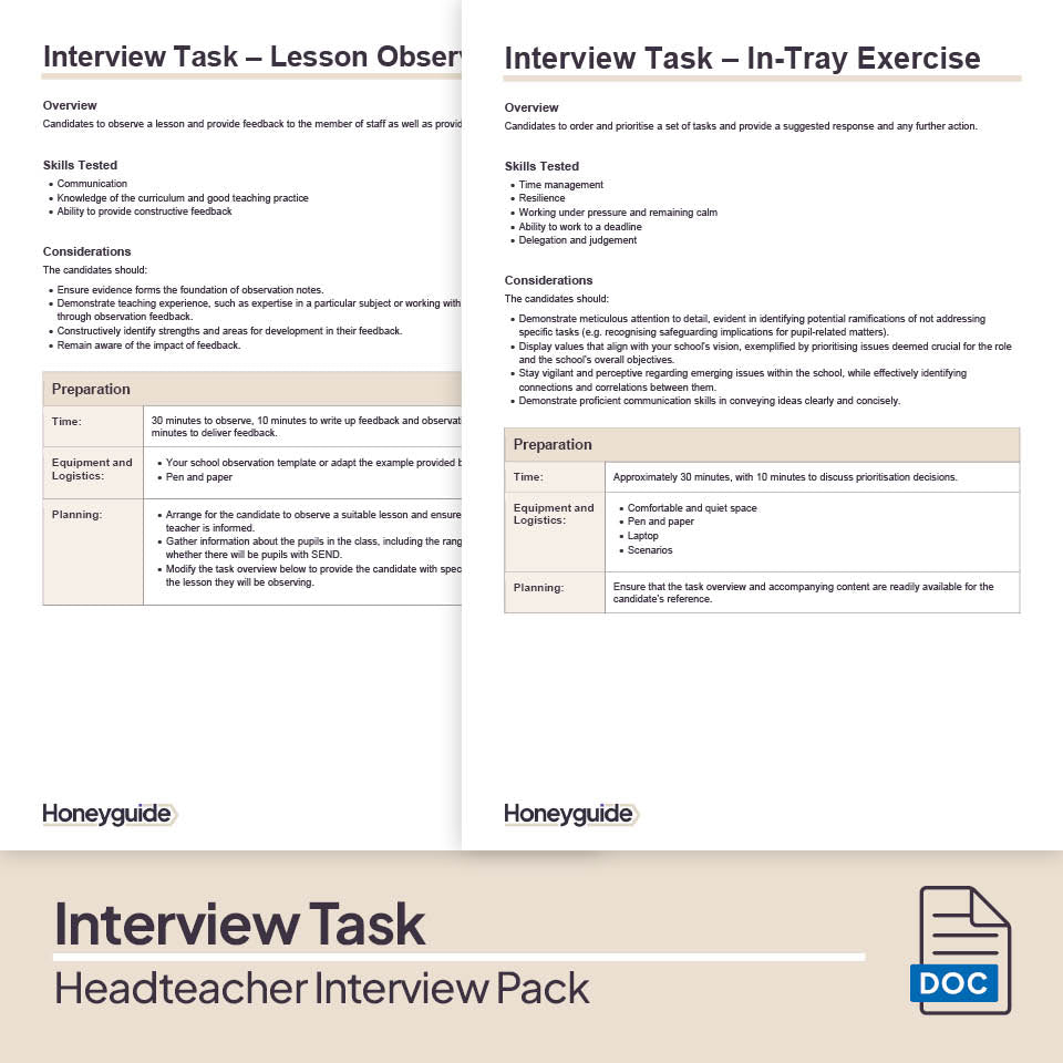 Headteacher Interview Pack