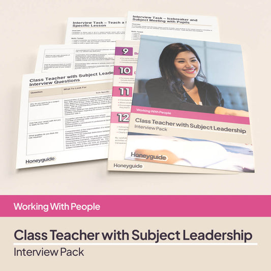 Class Teacher with Subject Leadership Interview Pack