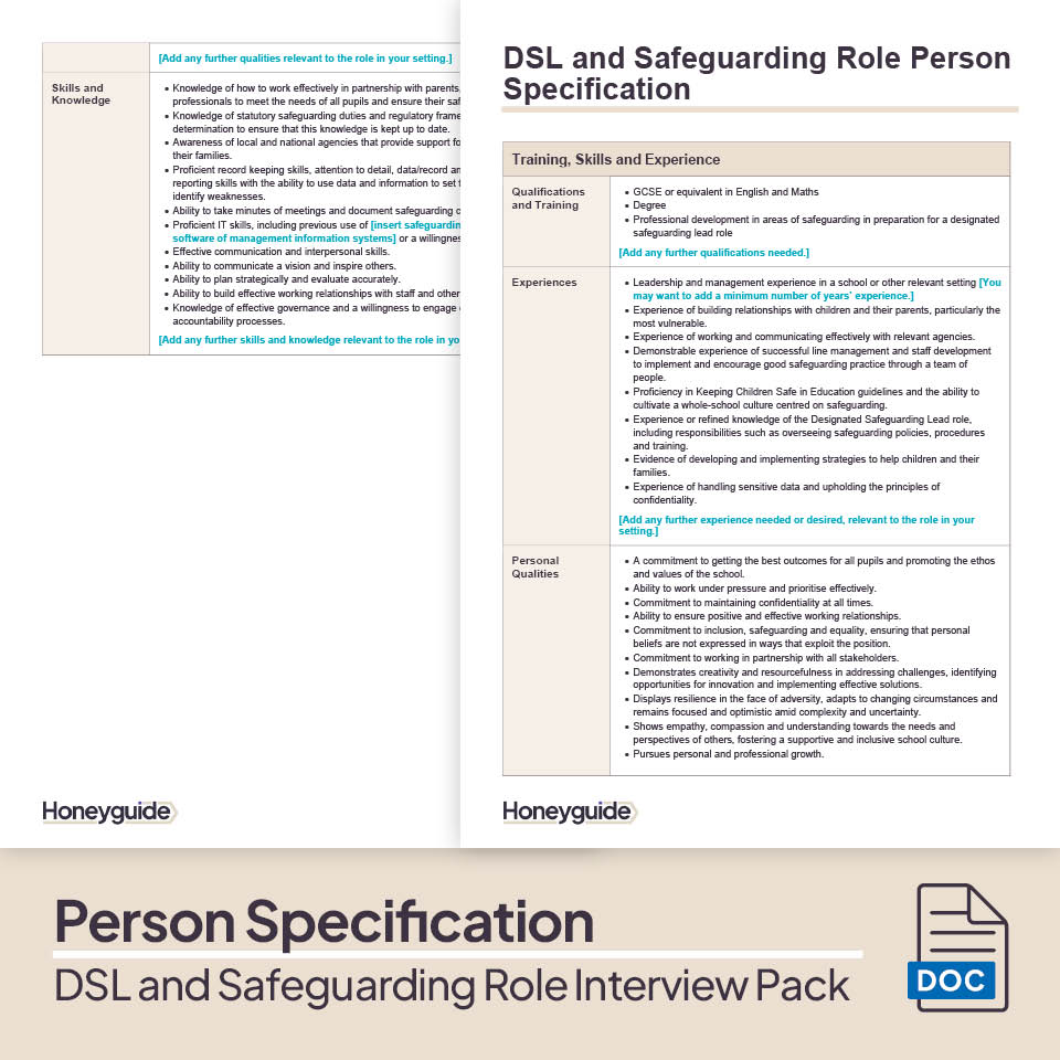 DSL and Safeguarding Role Interview Pack