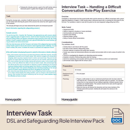 DSL and Safeguarding Role Interview Pack