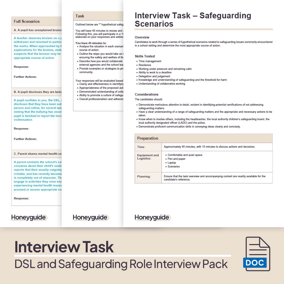 DSL and Safeguarding Role Interview Pack