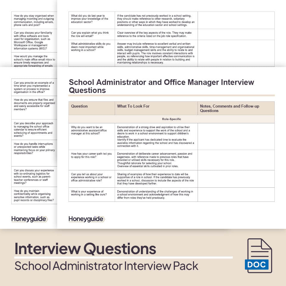 School Administrator Interview Pack